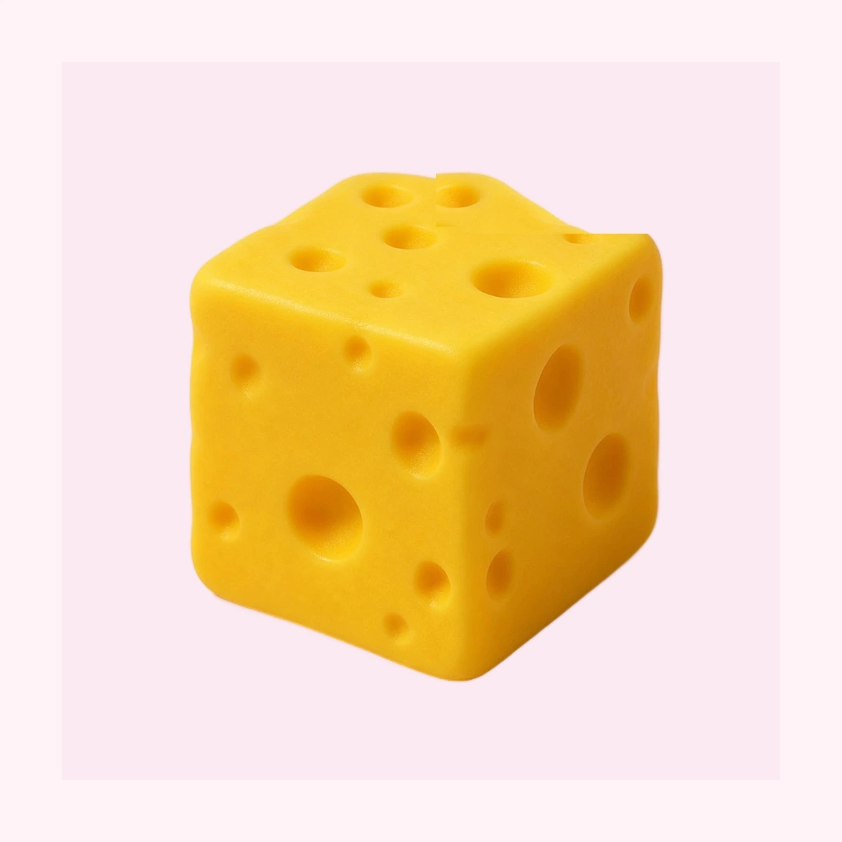 Cheese Squishy Block — Yellow Holey Cheese Slow-Rising Stress Toy