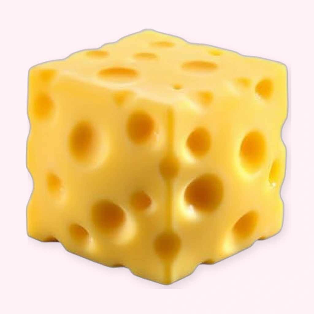 Cheese Squishy Cube, Holey Soft Block You Can Press