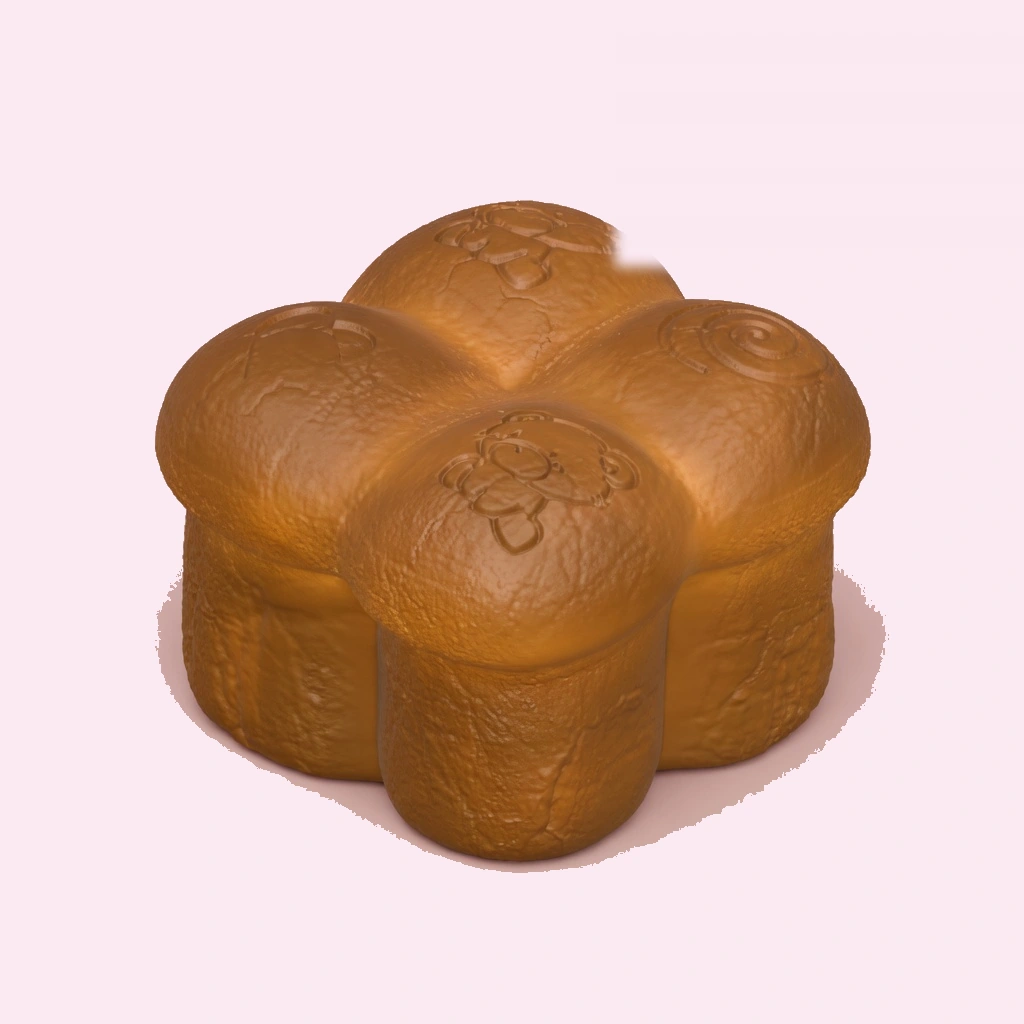 Chocolate Bread Bear Squishy Slow Rising Bun Squeeze Toy