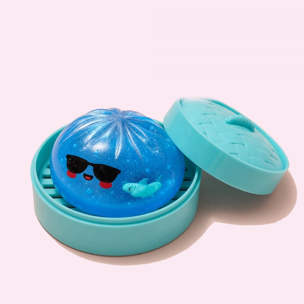 Cool Shark Dumpling Squishy Sunglasses Bao Bun Squeeze Toy