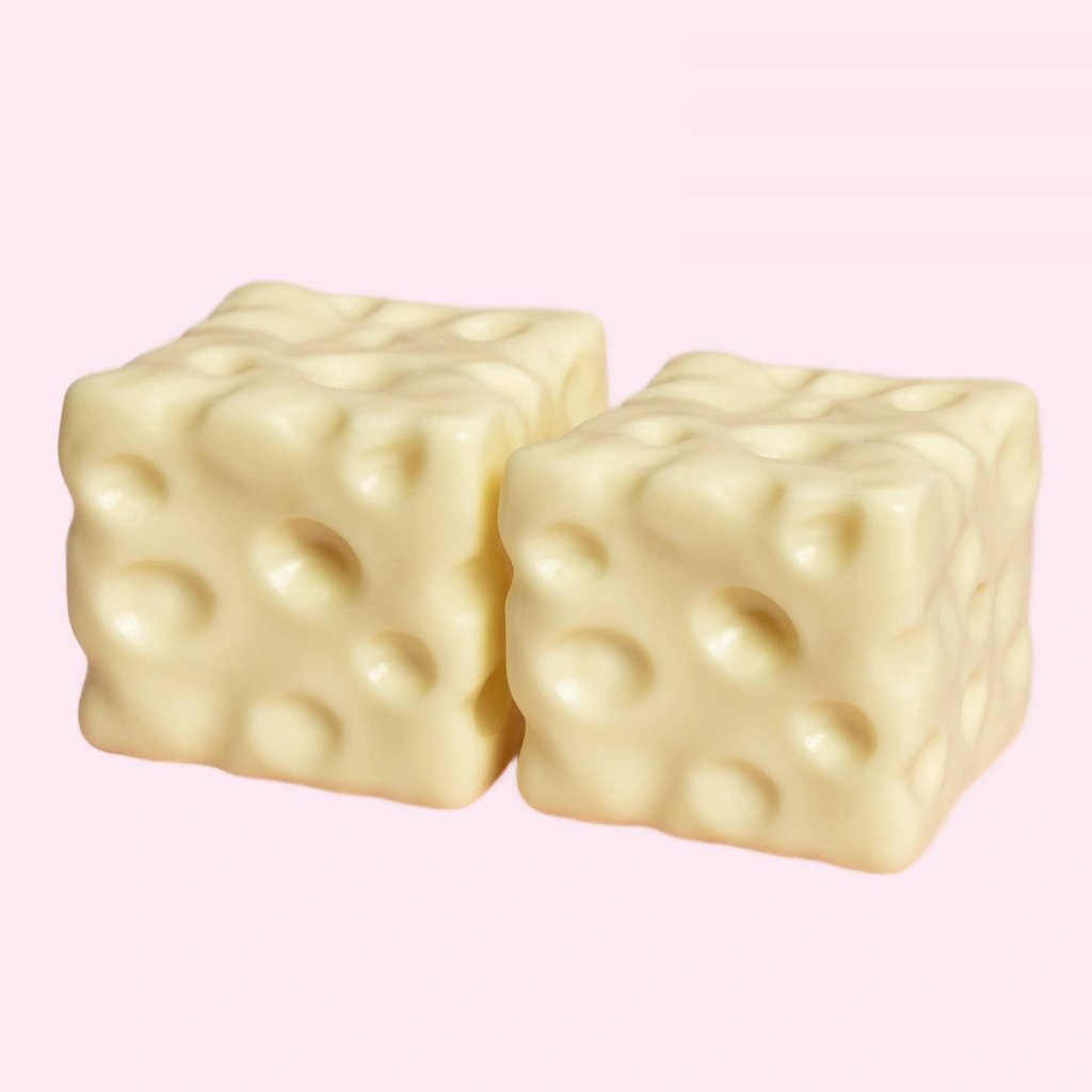 Cream Cheese Squishy Pair, Two Soft Blocks to Share