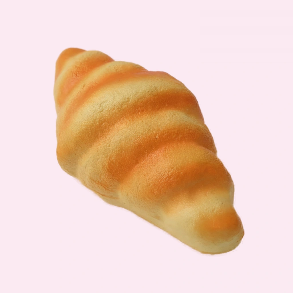 Croissant Bread Squishy - Flaky Crescent Squeeze Toys