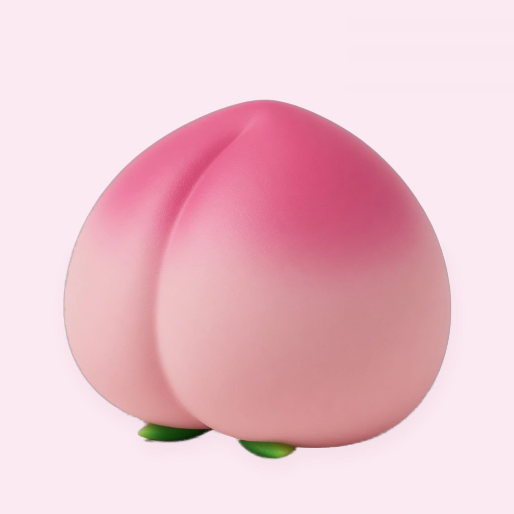 Pfirsich-Squishy — weich mit langsamem Aufgehen