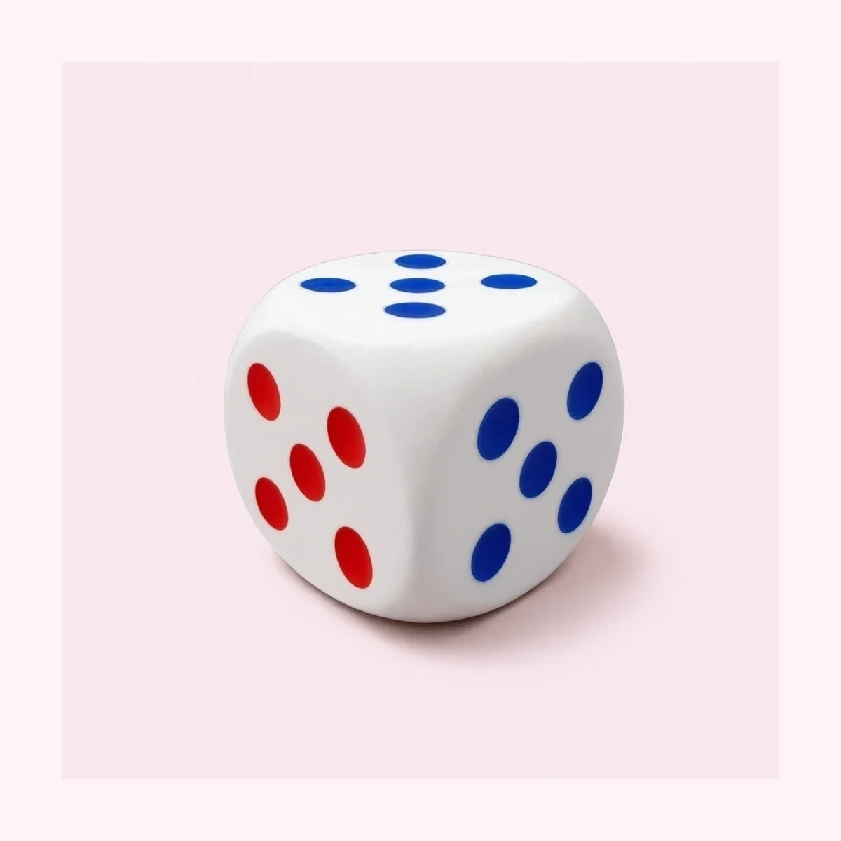 Dice Squishy Stress Ball, 3 Inch Foam Lucky Numbers Fidget Dice