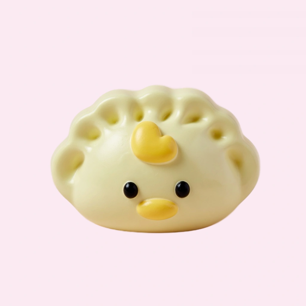 Dumpling Chick Squishy, Soft Mochi Squeeze Fidget Toy
