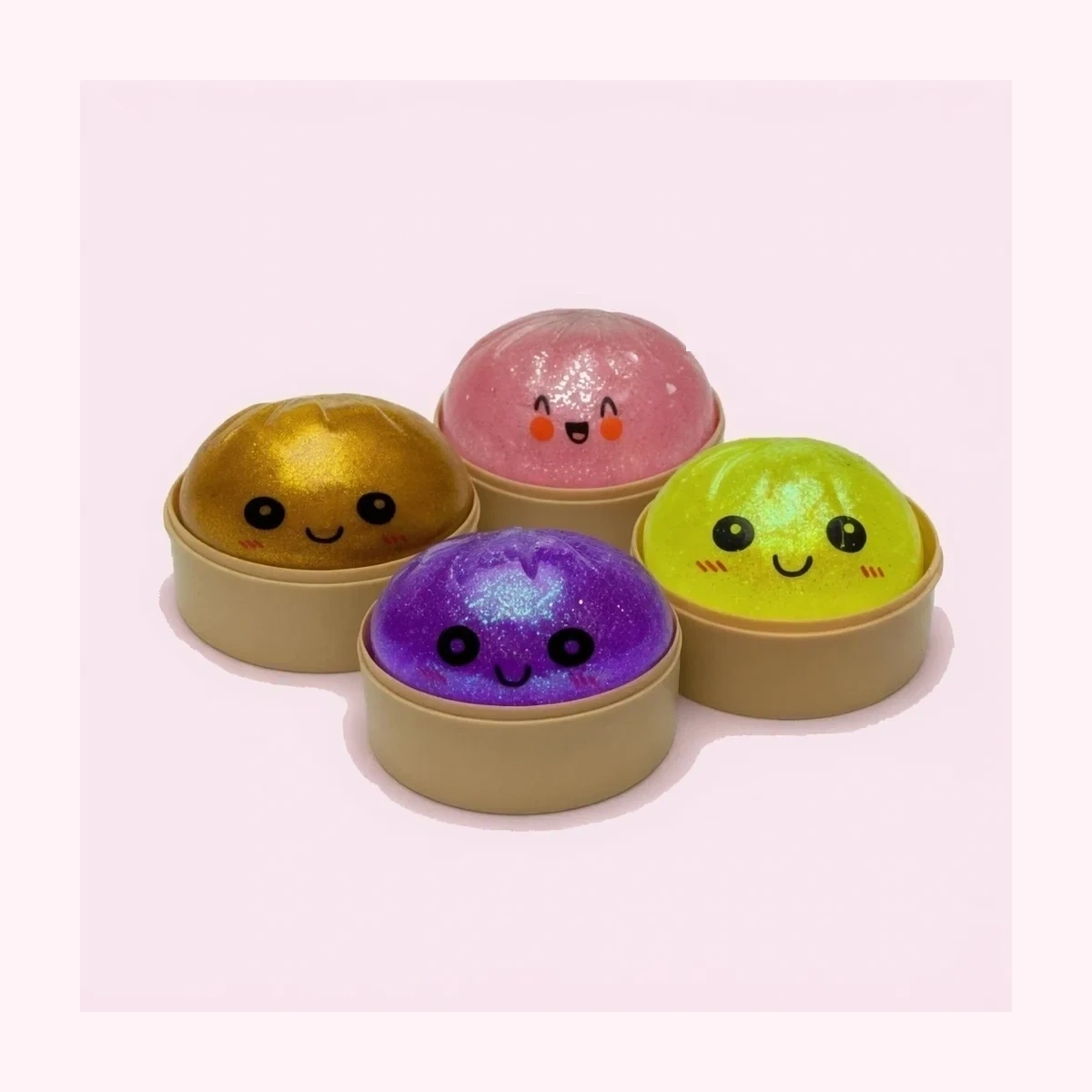 Dumpling Squishy Mystery Box – Glitter Slow-Rising Squeeze Toy