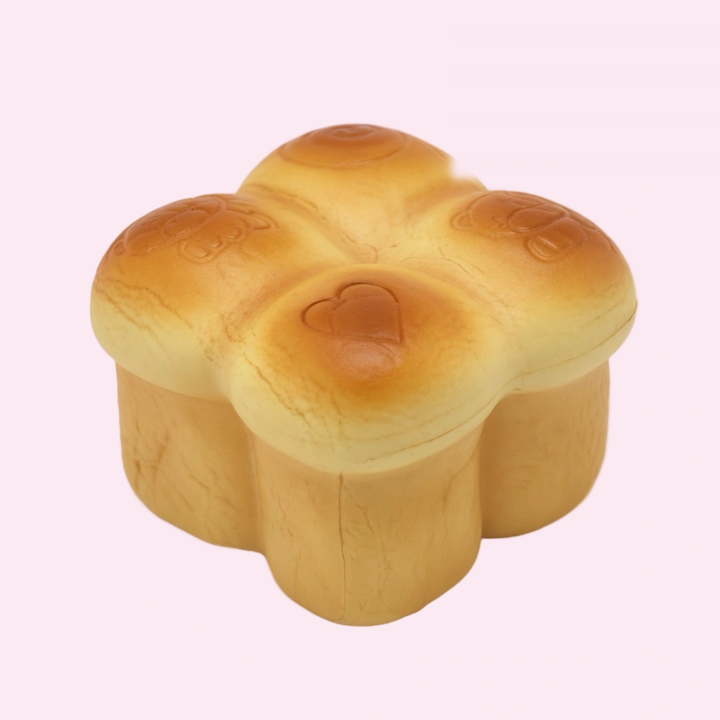 Flower Bread Squishy Soft Clover Loaf Slow Rising Toy