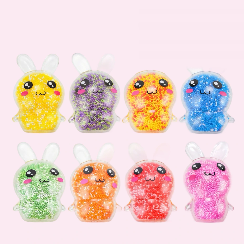 Foam Bead Bunny Squishy 8 Pack Soft Squeeze Sensory Toy