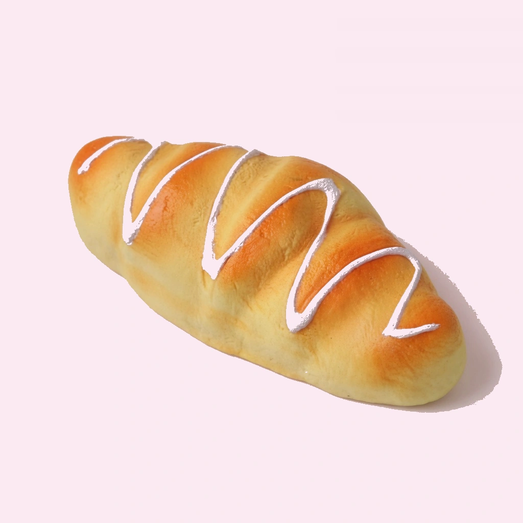 Frosted Croissant Squishy, 5 Inch Soft Scented Squeeze Toy