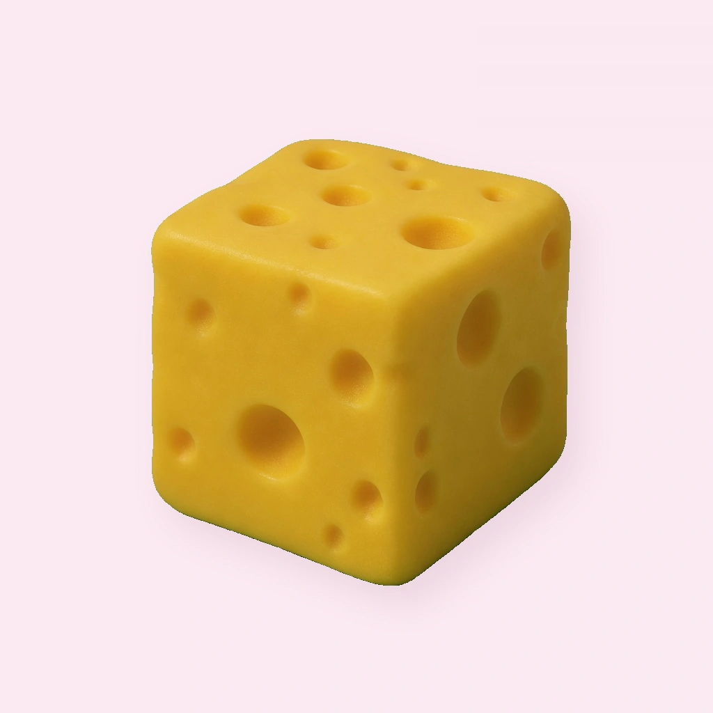 Giant Cheese Squishy, Oversized Block for Both Hands