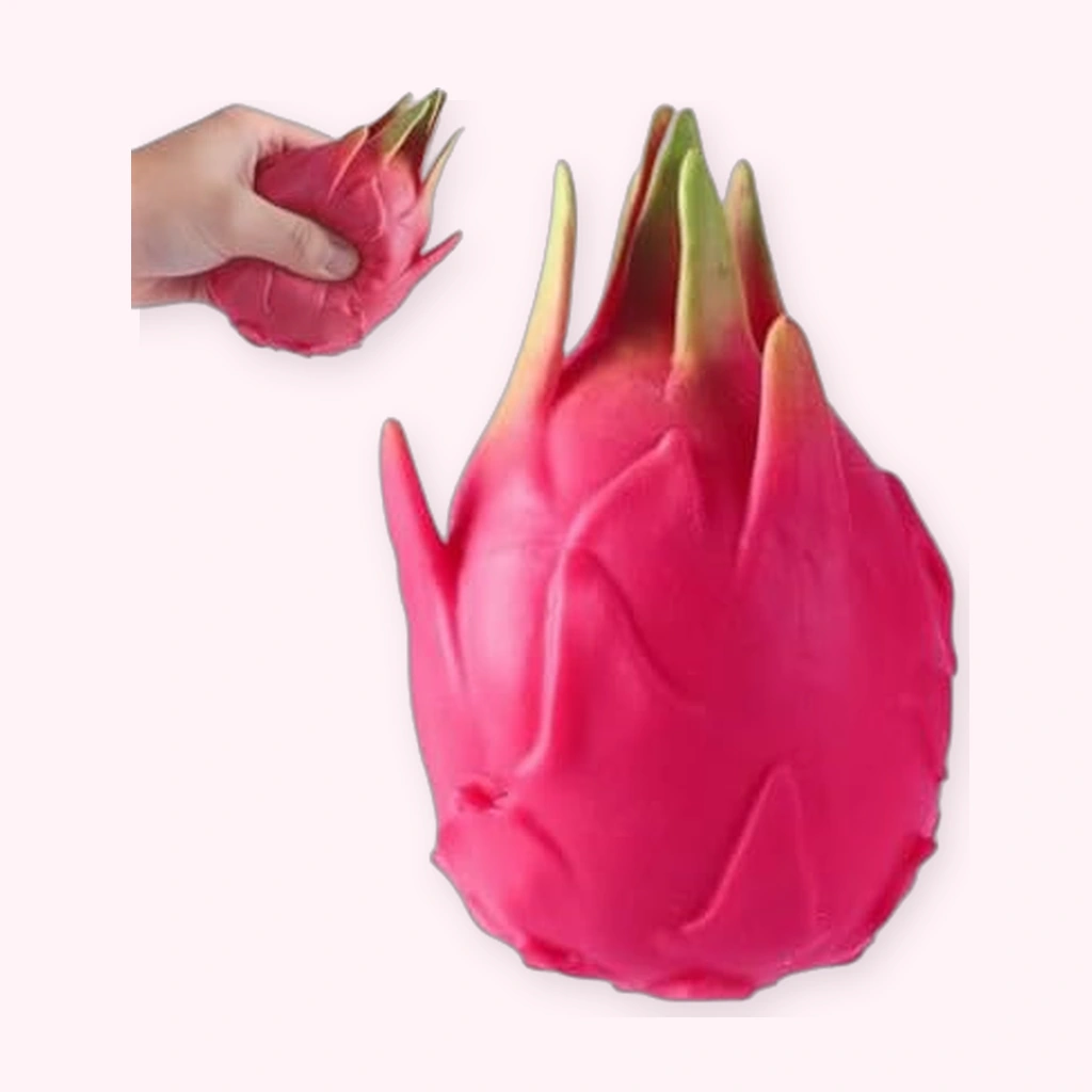 Giant dragon fruit squishy squeezy stress relief toy