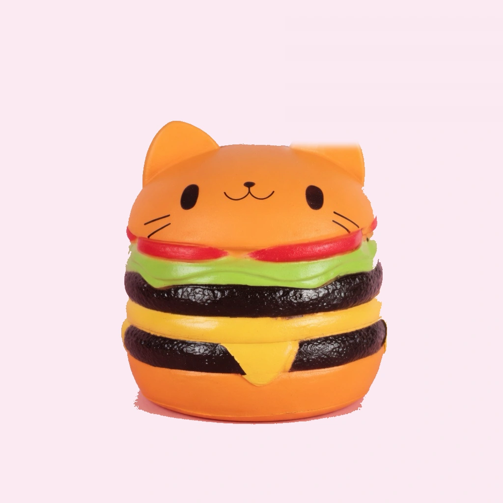 Giant Hamburger Squishy 4.5-Inch Slow Rising Kawaii Bread Toy