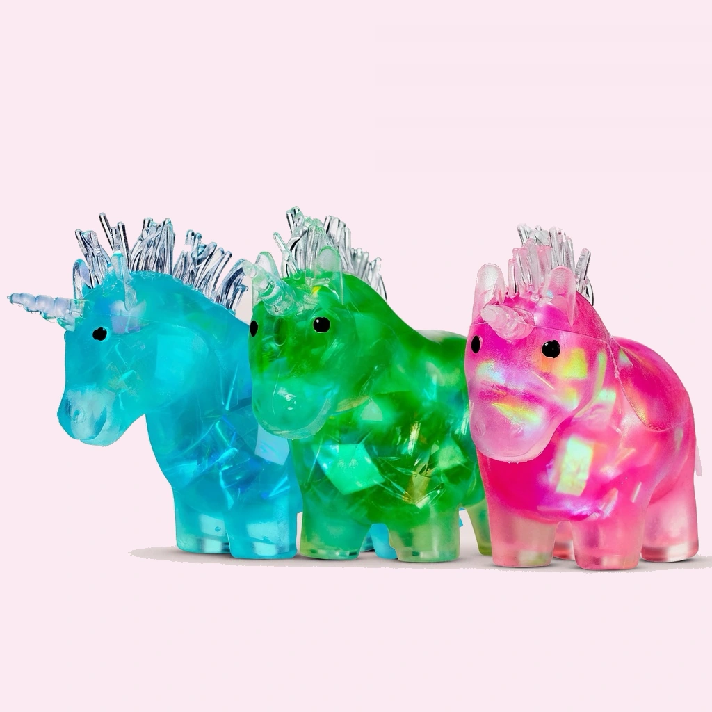 Glitter unicorn water bead squishy ball three pack