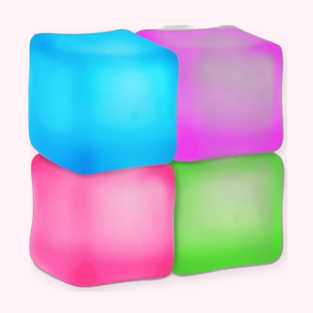 Glow Gel Ball сквіш 4 Pack - Color Cube Squeeze Toys