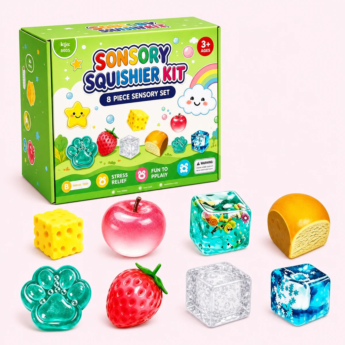Green Sensory Squishier Kit – 8-Piece Mystery Set
