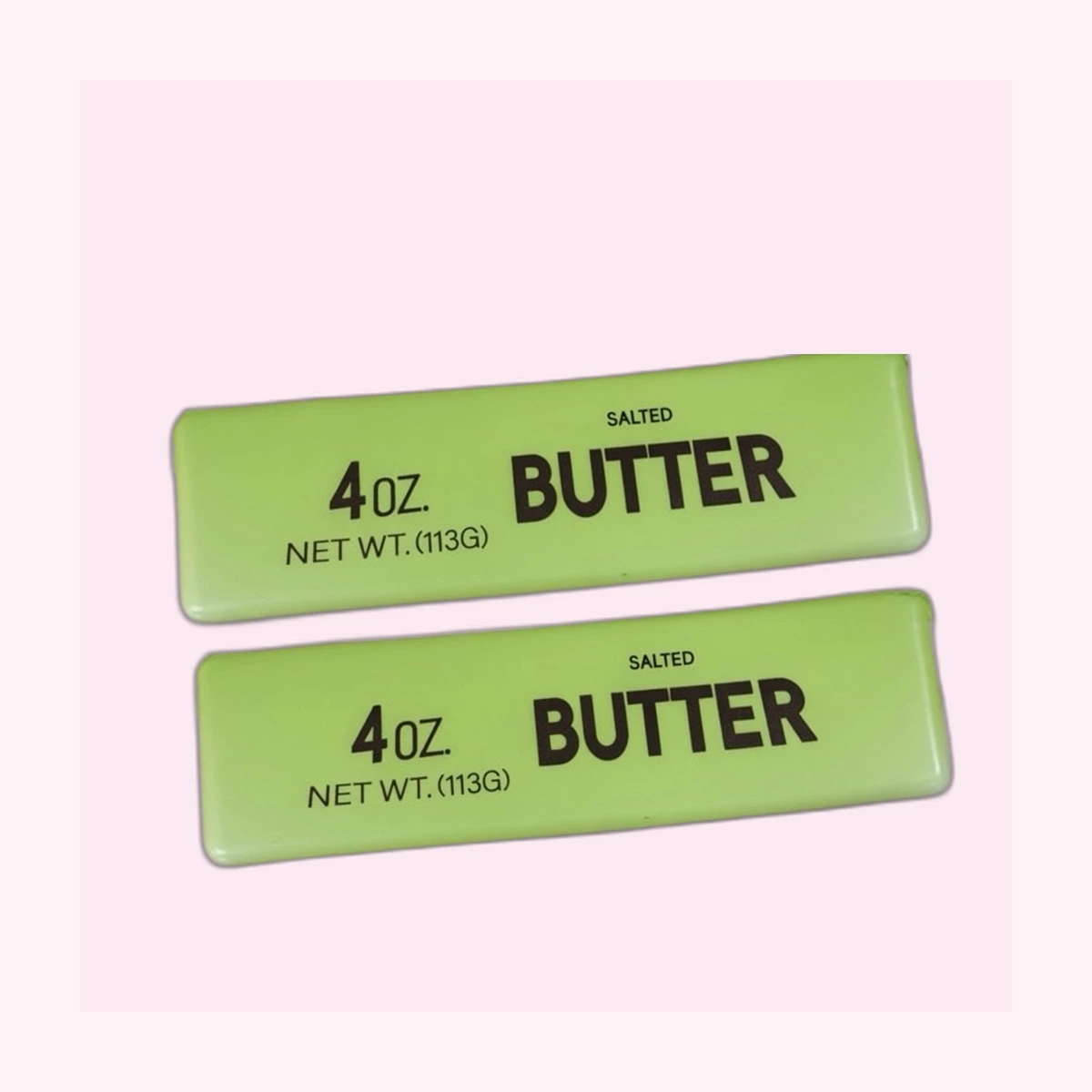 Green Butter Brick Squishy, 2 Pack - Soft Stretchy Fidget Toy