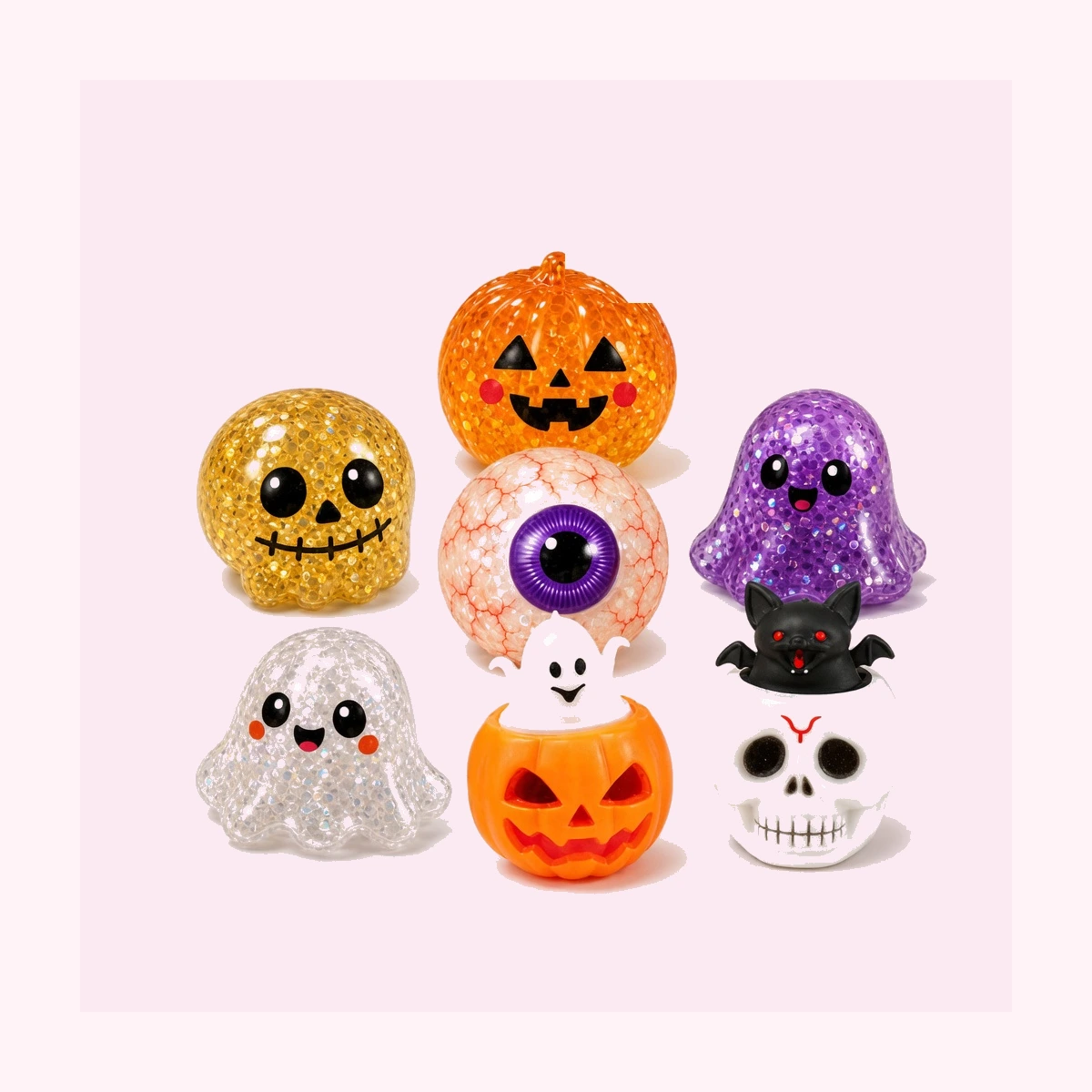 Halloween Squishy Set – 7 Pack Mystery & Pop-Up Squeeze Toys