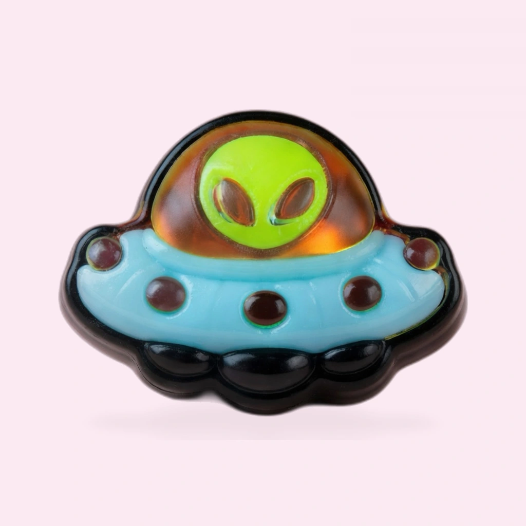 UFO スクイーズ ホログラム — エイリアン よく伸びる くっつく