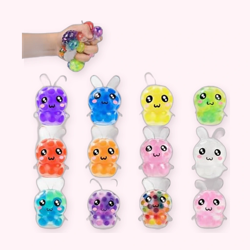 Jelly Bunny Squishy 12 Pack Mini Water Bead Squeeze Toy