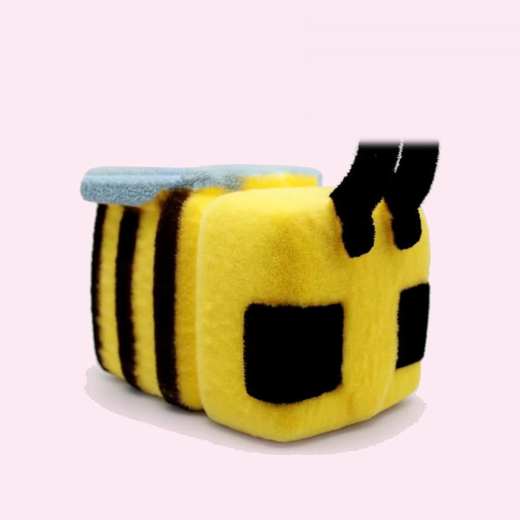 Jumbo Bee Squishy Slow Rising Pixel Block Stress Toy