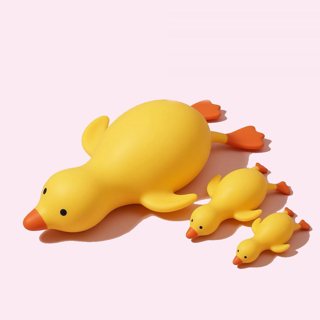 Jumbo Duck Squishy Set, 3 Sizes Slow Rising Toy