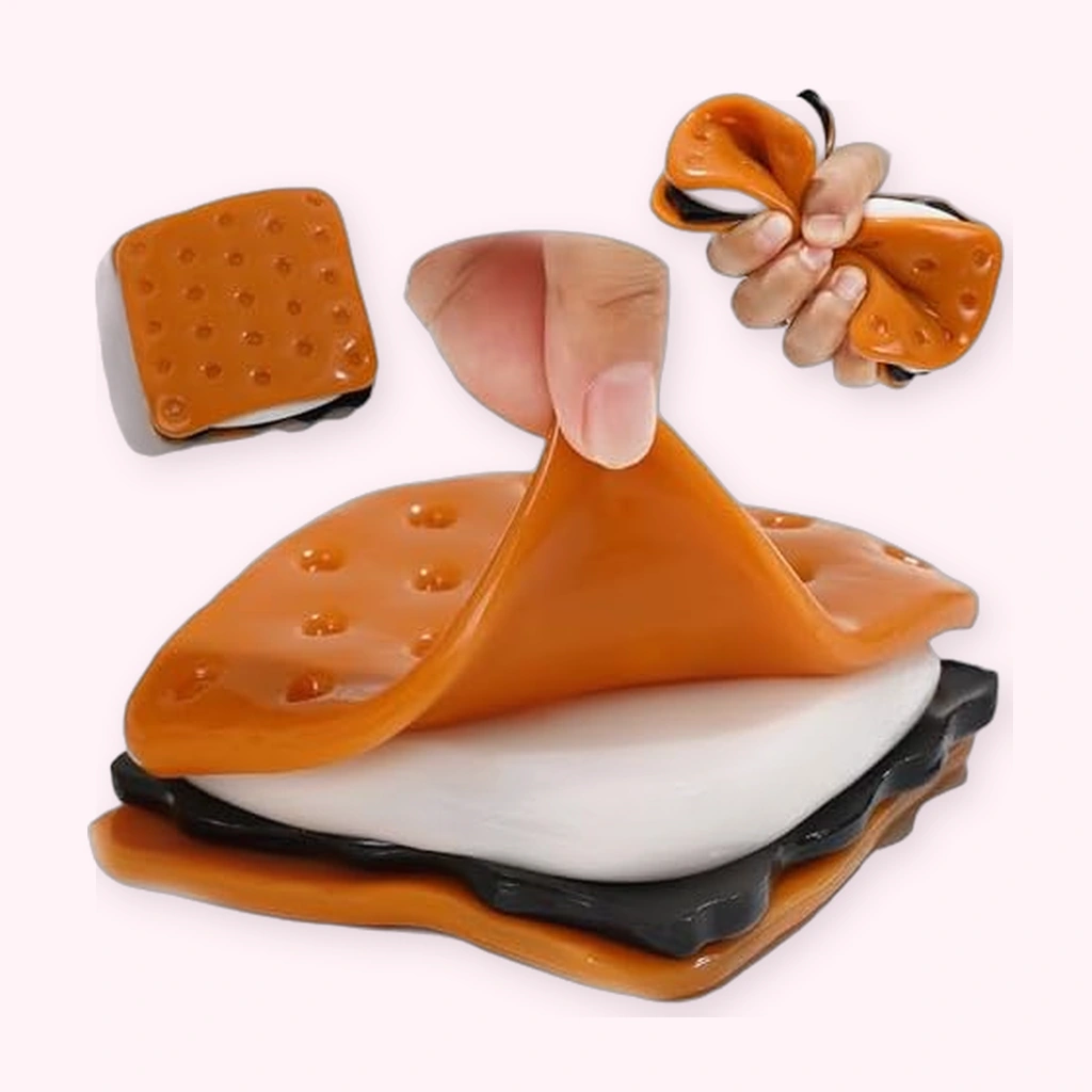 Jumbo Sandwich Squishy Stretchy Smore Slow Rising Fidget Toy