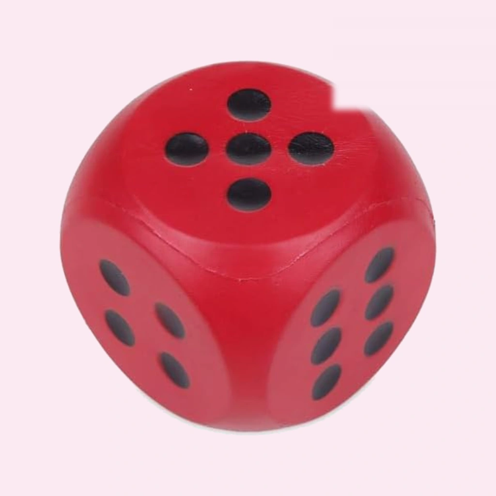 Kawaii Dice Squishy, Red 3.9 Inch Slow Rising Squishy Toy
