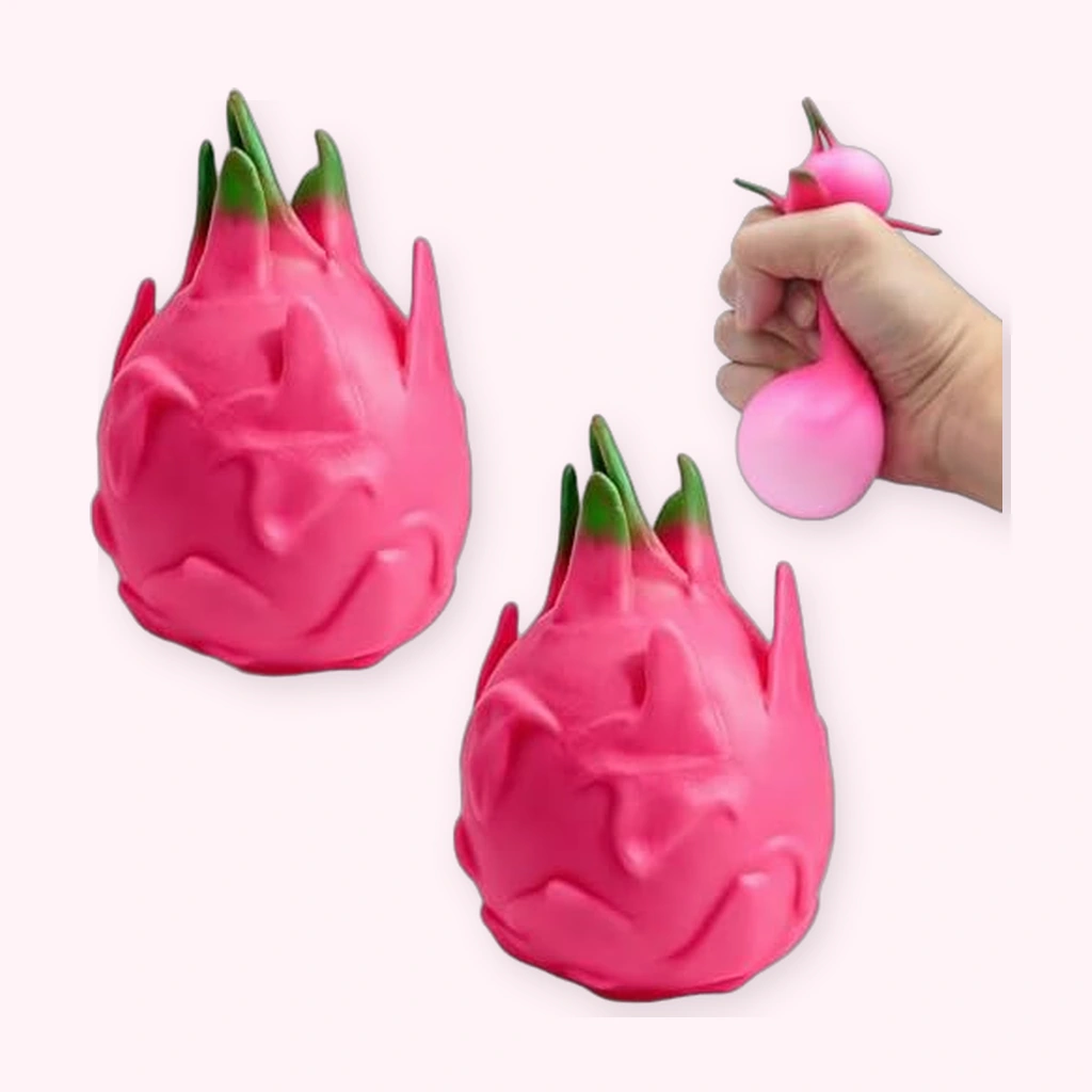 Kawaii Dragon Fruit Squishy 2 Pack Cute Squeeze Toy