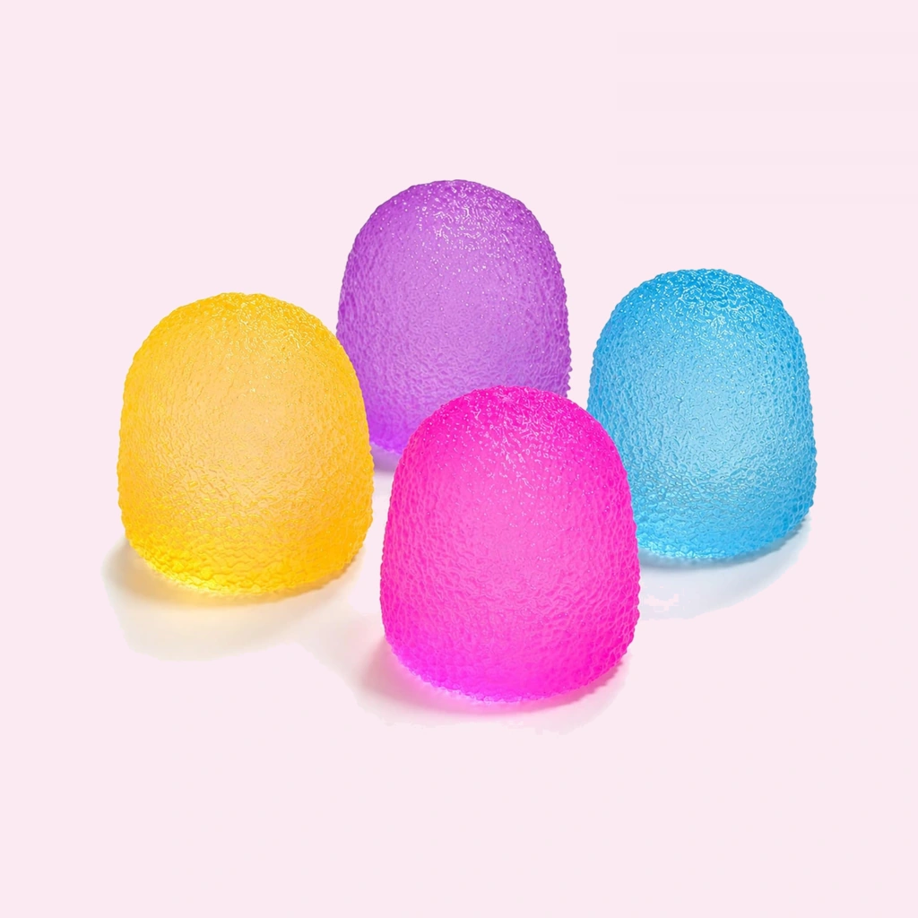 Four kawaii gumdrop candy squishy mini squeeze balls