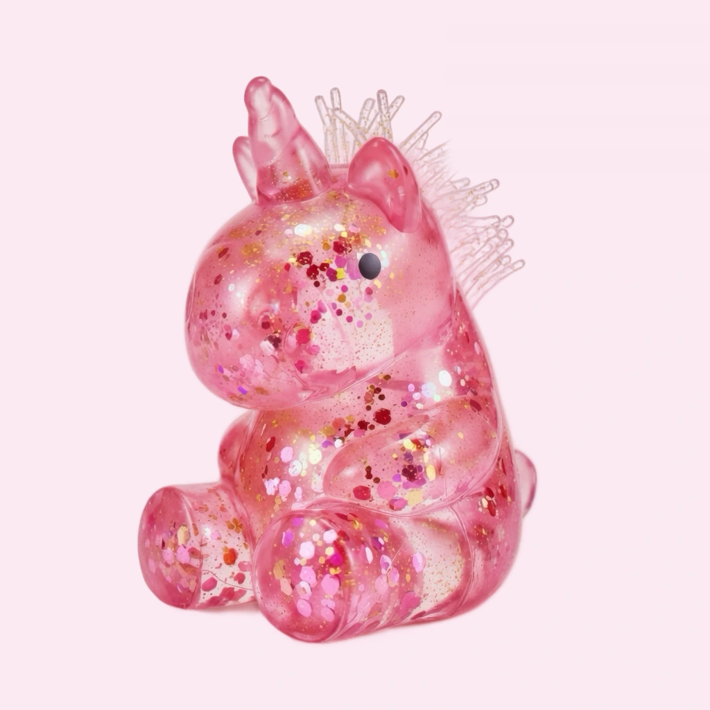 Kawaii Unicorn Squishy Pink Glitter Slow Rising Fidget Toy