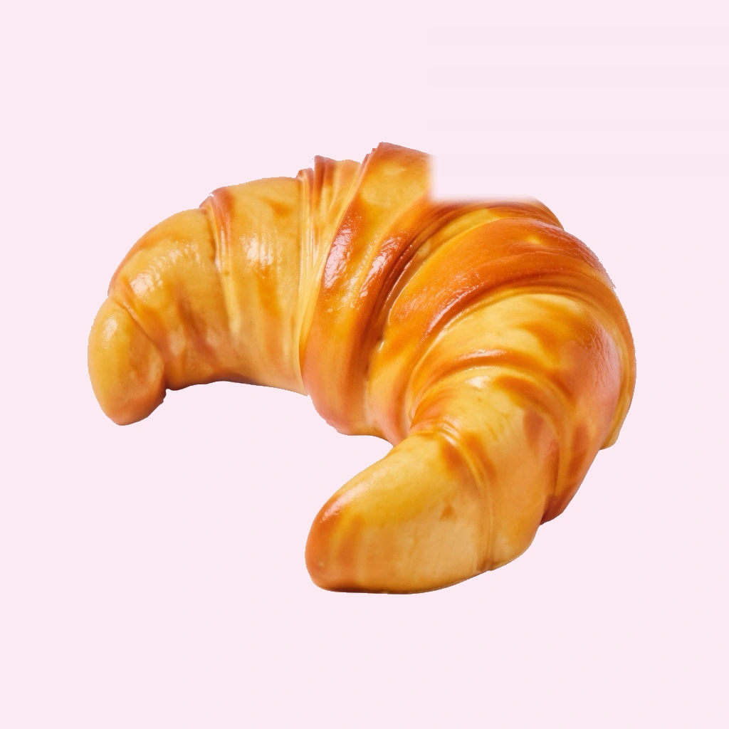Mini croissant squishy soft silicone squeeze pocket fidget toy