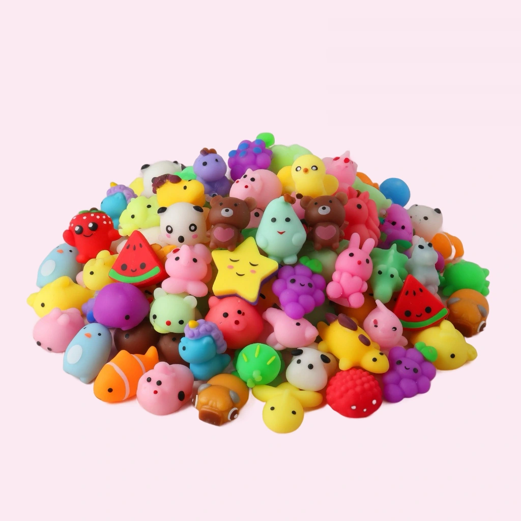 Mini Egg Squishy Mochi Animals, 60 Pieces for Party Day