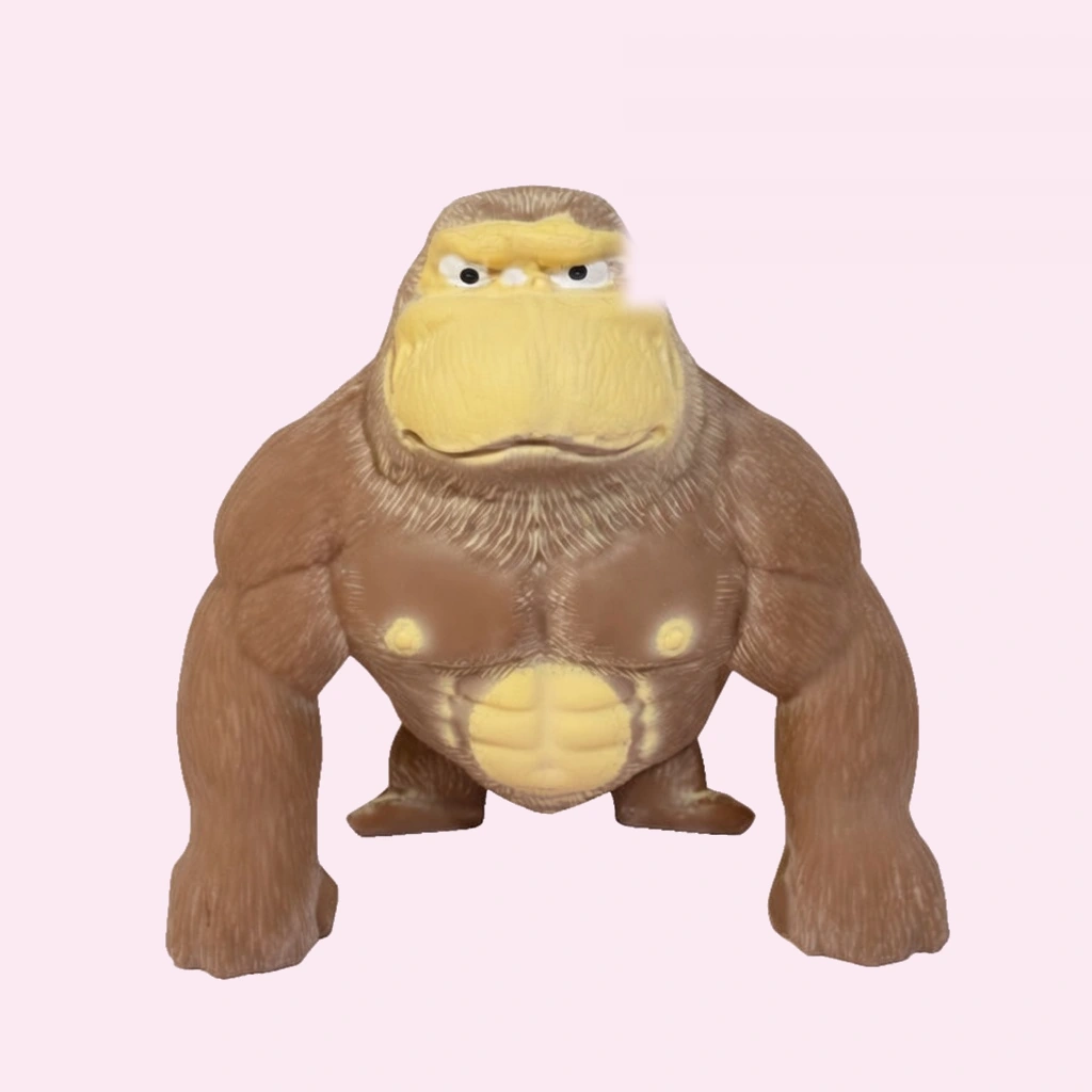 Mini Monkey Squishy Small Tan Stretch Gorilla Fidget Toy