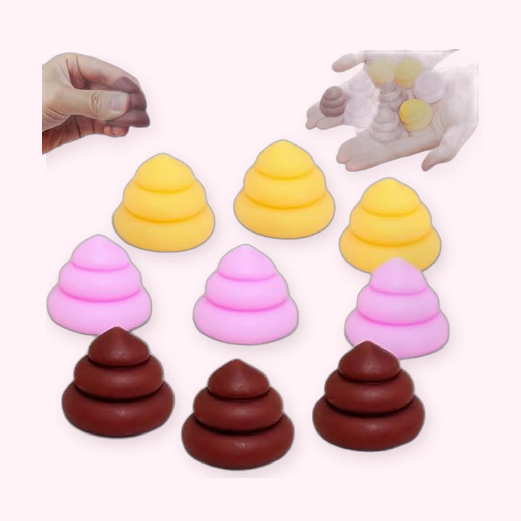 Mini Poop Squishy - 9 Pack Mochi Squishy Sensory Toys