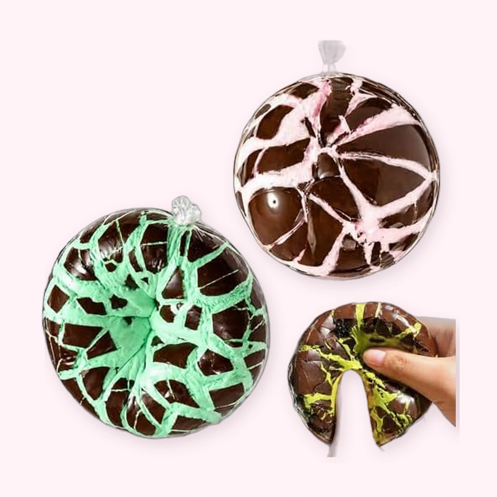 Mint and Berry Chocolate Squishy Crackle Balls 2 Pack