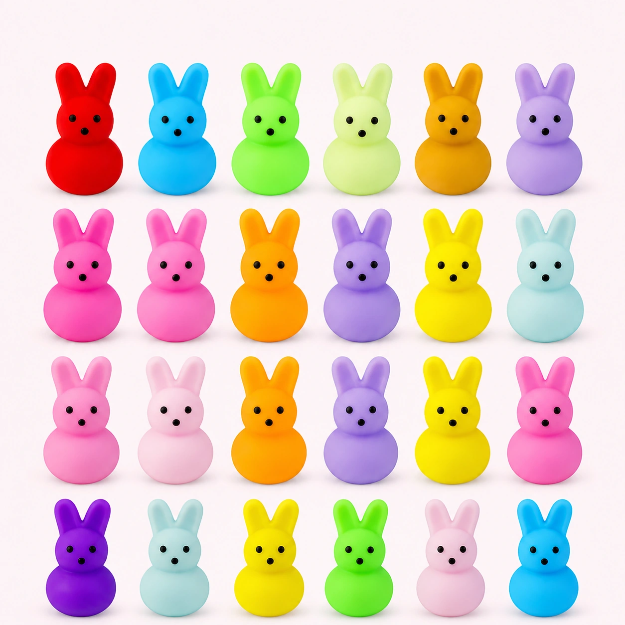 Mochi Bunny Squishy 24 Pack Mini Kawaii Squeeze Toy Set