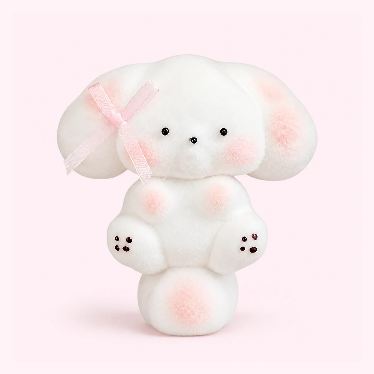 Mochi Dog Squishy Soft Puppy with Blush Cheeks and Bow