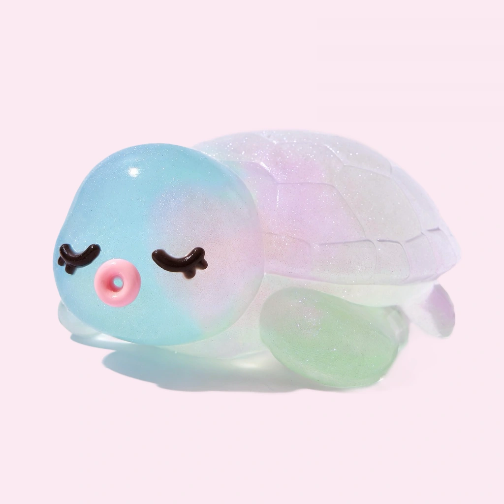 Mochi Turtle Squishy, Squishy Toy with Sleepy Kawaii Face
