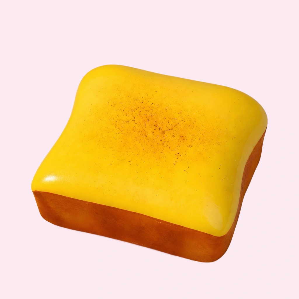 Palm size bread squishy slow rising squeeze toy
