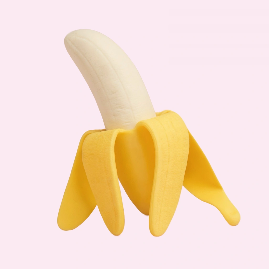 Peeled Banana Squishy, Half-Peeled Slow-Rise Squeeze Fidget