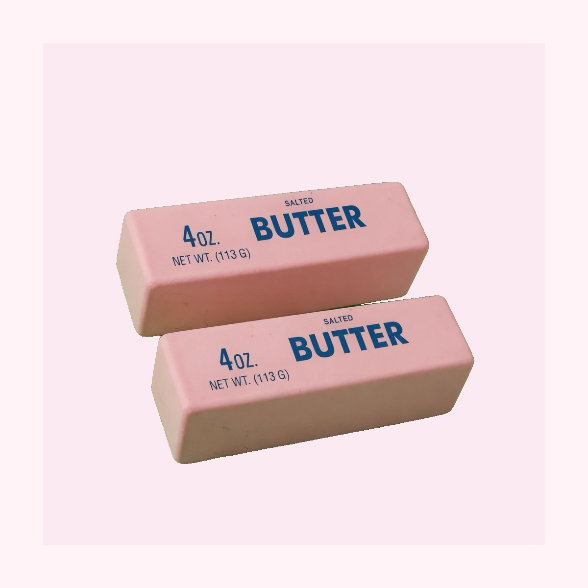 Pink Butter Brick Squishy, 2 Pack - Stretchy Stress Squeeze Toy