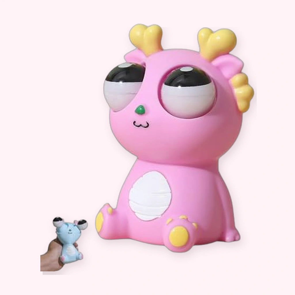 Pink Dragon Squishy Pop-Out Eye Sensory Fidget Toy