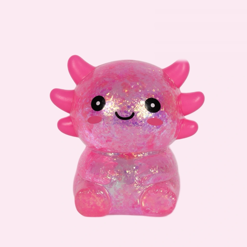 Pink Kawaii Axolotl Water Bead Squishy Ball Sensory Toy