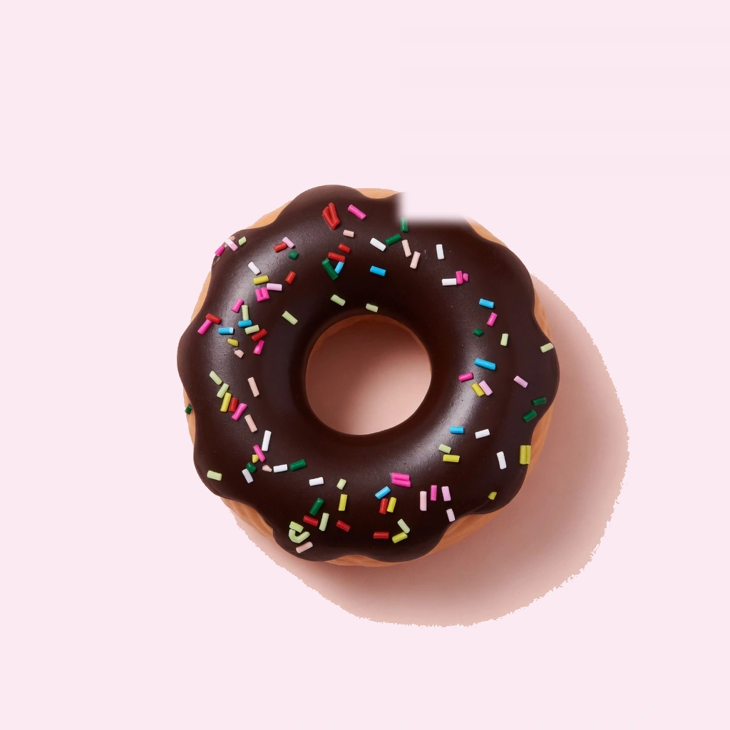 Realistic Donut Squishy, Soft Chocolate Squeeze Toy