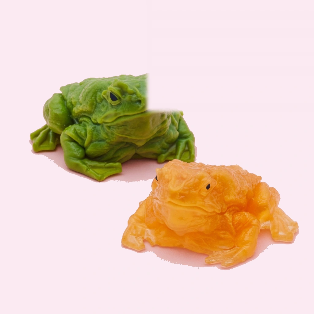 Realistic Frog Squishy 2 Pack Squeeze Toad Toy