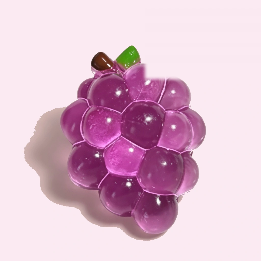 Realistic Grape Squishy, Soft Fruit Stress Ball for Kids