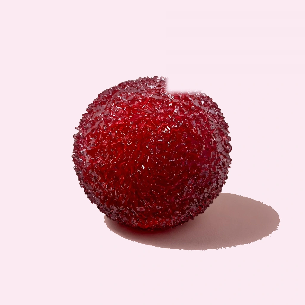 Crystal Slushy Ball – Cherry Gel Bead Stress Ball, Zero Bounce-Back