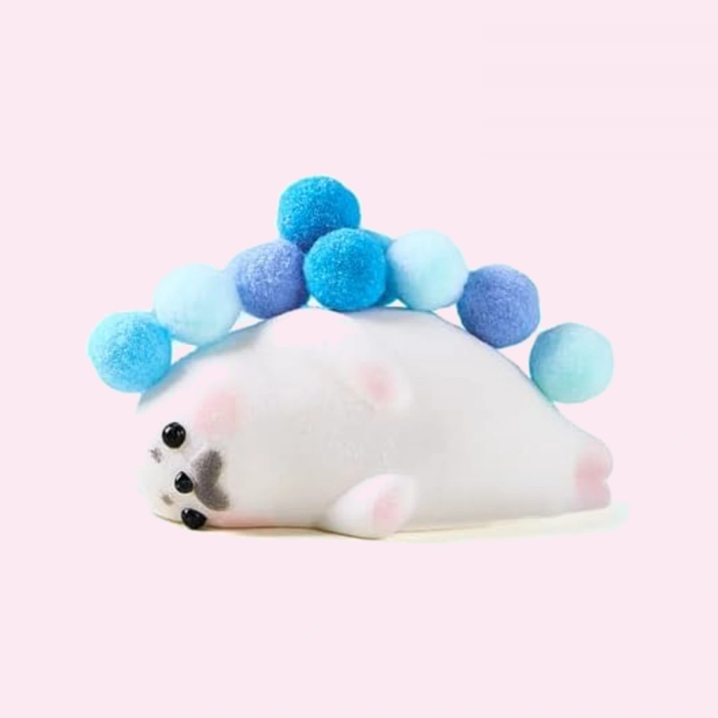 Sensorisk Seal squishy Med Pom Poms Soft Squeeze Fidget Toy