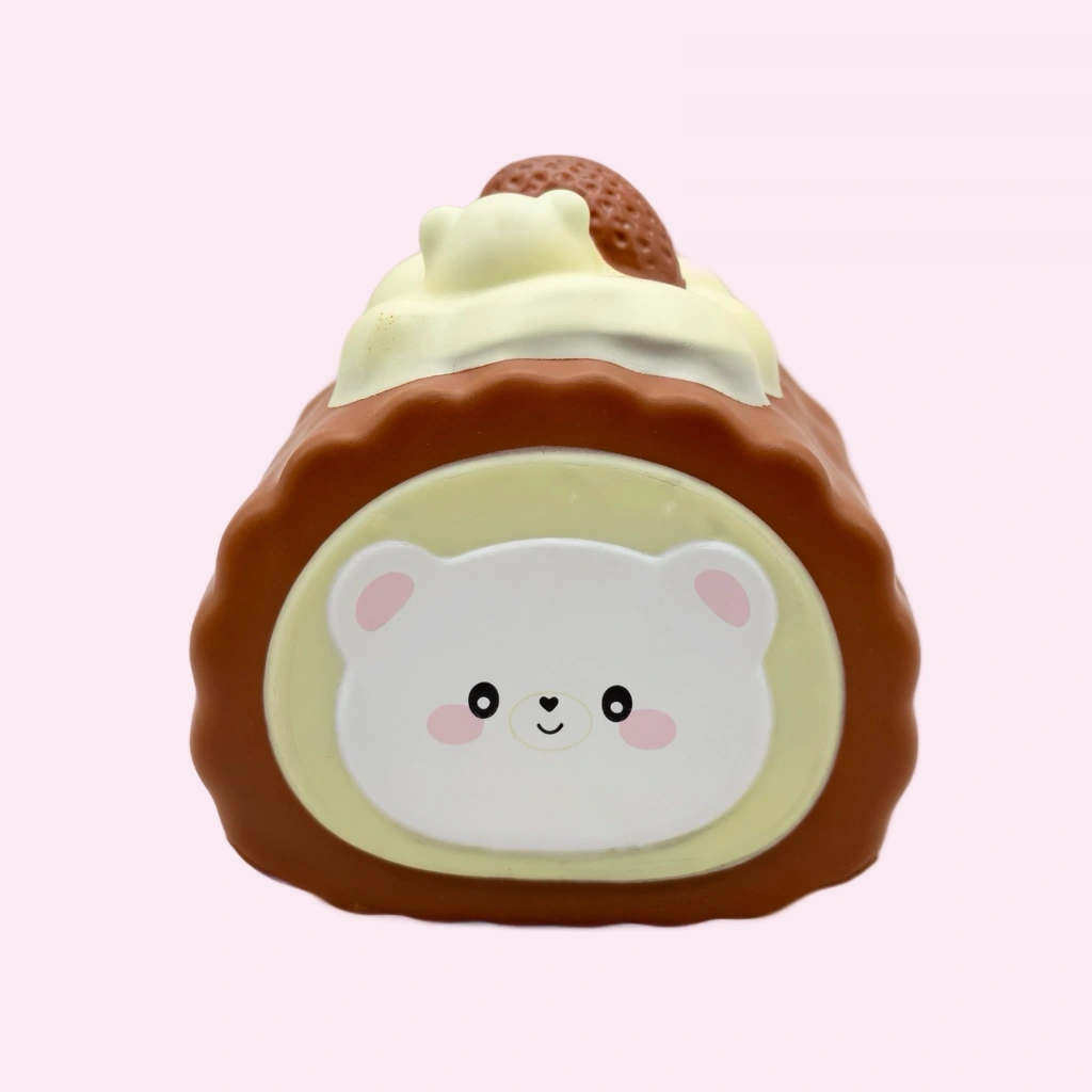 Slow Rising Bear Squishy Chocolate Cake Roll Fidget Toy