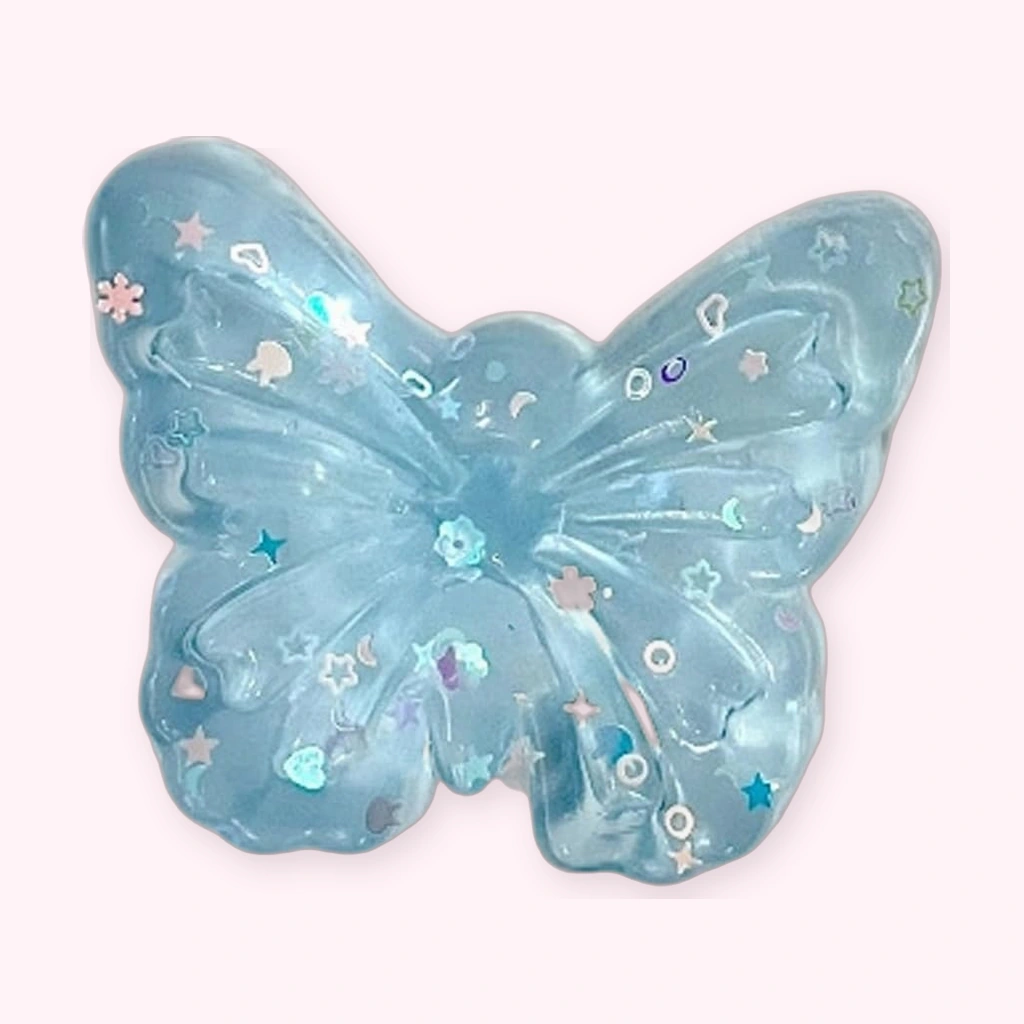 Slow Rising Butterfly Squishy Blue Clear Sensory Stress Toy